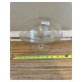 Glass Cake platter and cover