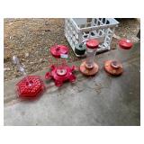 4 hummingbird feeders
