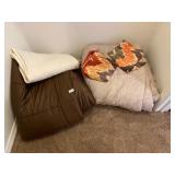 Brown/tan king bedding