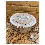 Blue/white serving dish with lid