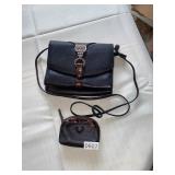 Small leather Brighton purse & matching coin purse