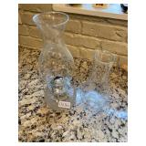 Clear glass oil lamp, extra globe