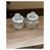2 glass jars with lids