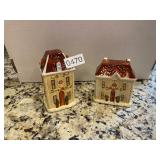 House shaped salt and pepper shakers