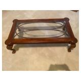 Wood and glass coffee table, matches 360