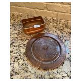 Copper bowl and wall plate