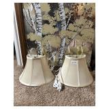 2 headboard reading lamps