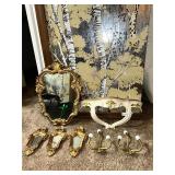 Brass toned decor
