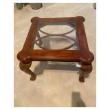 Wood and glass end table, matches 360, 361
