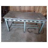 nice heavy duty work bench - built in power strip