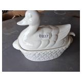 vintage duck shaped gravy boat