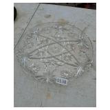 Vintage Anchor Hocking Large Floral Serving Plate
