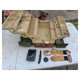 tackle box and other outdoors ites