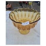 Vintage Amber Stemmed Compote Fairfield style