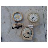 3 vintage clocks