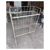 3 tier folding metal shelf