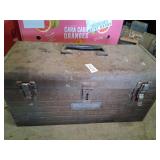 small metal tool box and contents