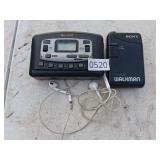 vintage sony walkman and tape player