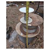 3 spools of wire rope
