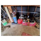fire extinguishers, gas cans and chemicals catchal