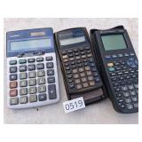 3 calcuators - tax, BA II PLUS, TI-83