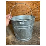 Galvanized, pale with handle