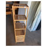 Square wood storage shelf