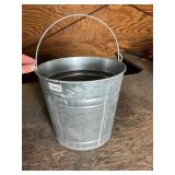 Galvanized, pale with handle