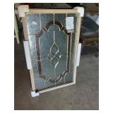 24 x 38 frosted colored glass window