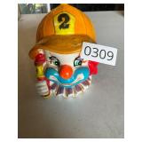 Clown, firefighter planter