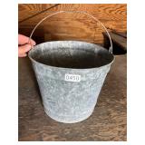 Galvanized, pale with handle