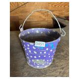 Purple, and white galvanized, pale with handle