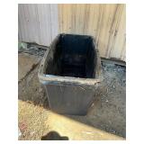 2 rubber troughs / totes 23 x 45 x 20