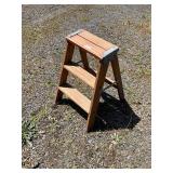 Wooden step stool