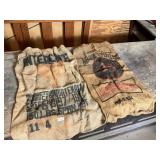 2- burlap bag/sack