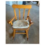 Kids wooden rocker