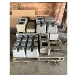 6 concrete post blocks and other blocks
