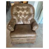 Micro suede rocking chair