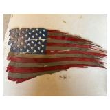 Metal American flag decor