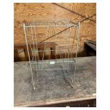 Vintage metal record or magazine rack