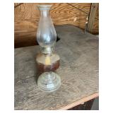 Vintage glass oil lamp