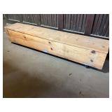 Rectangle, rolling wooden box