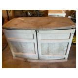 Plastic storage cabinet and contents