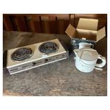 Electric dual burners and hot pot