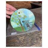 Painted 7.5 inch saw blade