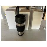 6- stainless and leather mugs