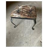 Metal and tiger fabric stool