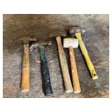 5 hammers- claw, sledge, dead blow