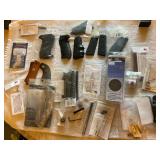 Grips, springs, assorted parts and bag