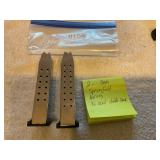 2- Springfield Armory 9mm double stack 16 and 19rd
